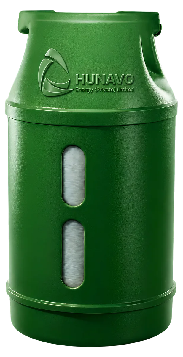 Hunavo Energy branded composite cylinder